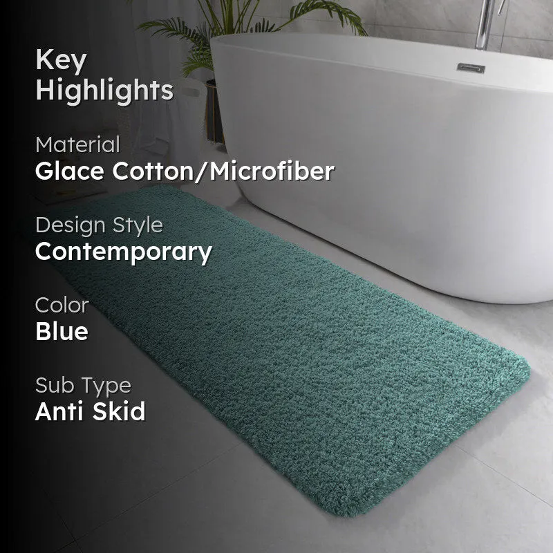 Nuo Luxe Micro Fiber Runner Rug - Aqua media 2