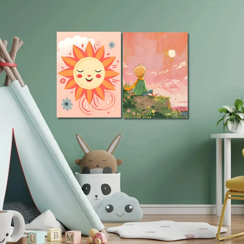 Sunny Days Wall Painting - Set Of Two media 5