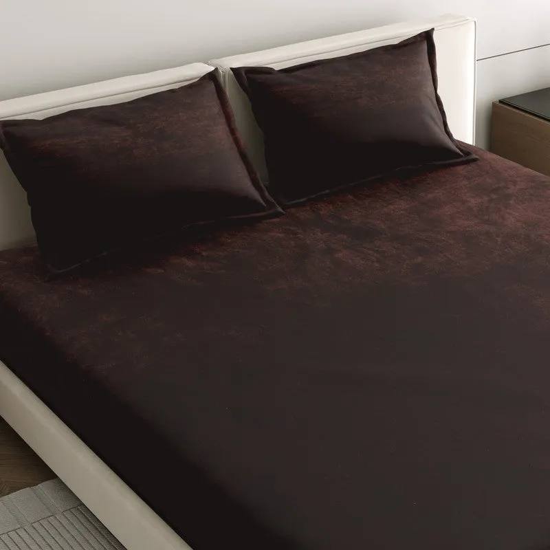 VelvetDream Woolen Bedsheet (Dark Brown) - 150 GSM media 5