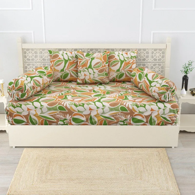 Astoria Floral Cotton Diwan Set - Six Piece Set media 1