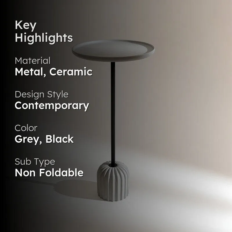 Fig Living MinimaLuxe Metal & Ceramic Side Table media 2