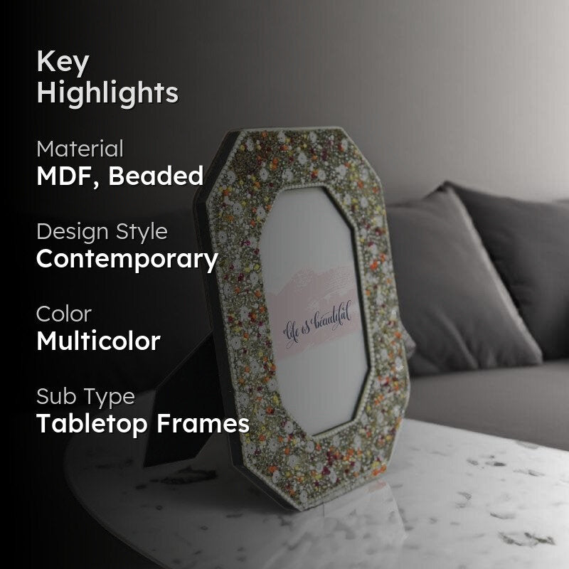Bejewelled Photo Frame - Gold media 2