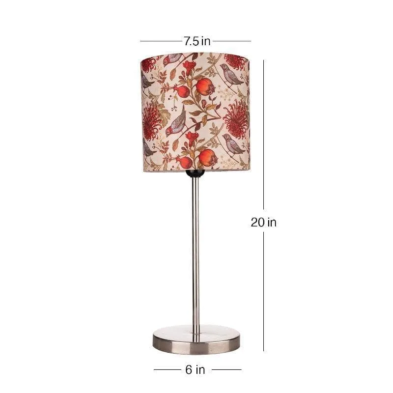 Sunrise Metal Chrome Fabric Table Lamp - Multicolor media 5