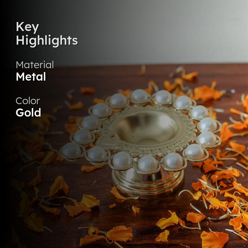 Pearl Finesse Diya - Set Of Two media 2