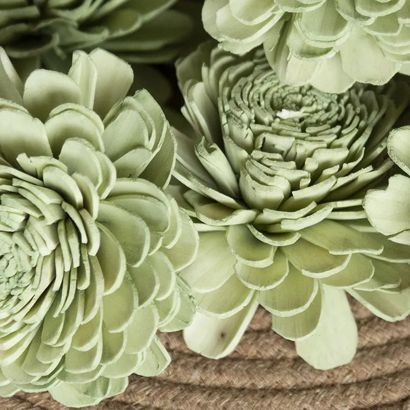 Fleura Sola Wood Artificial Dahlia Flower (Green) - Set Of Ten media 5
