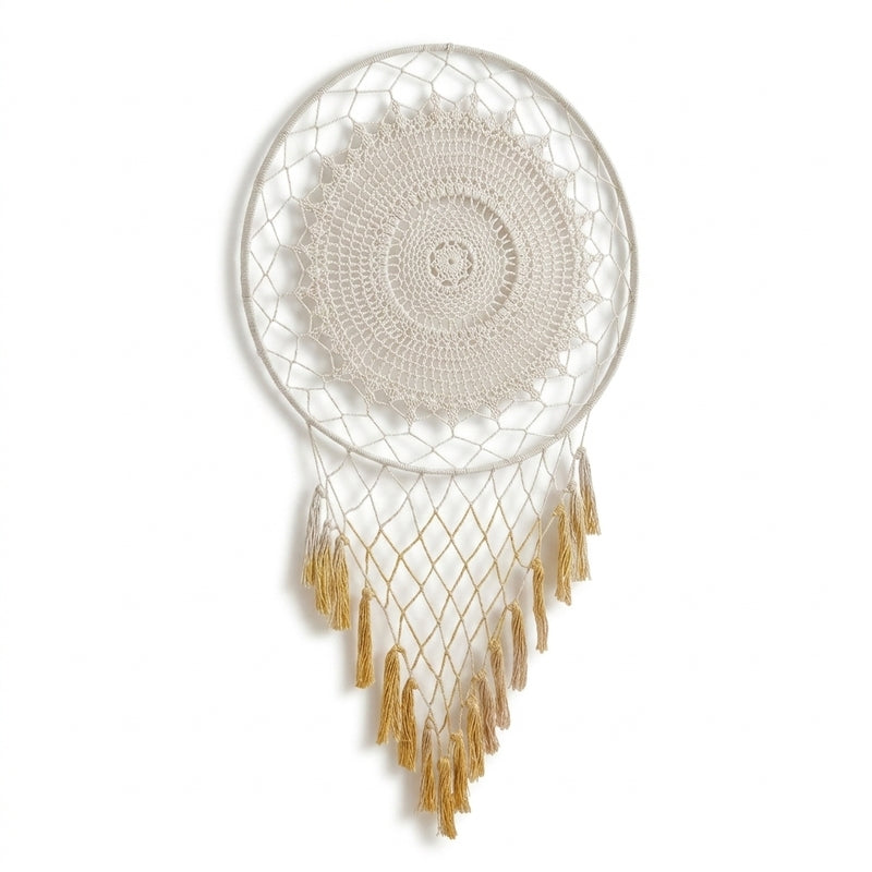 Tonae White Macrame Dreamcatcher media 5