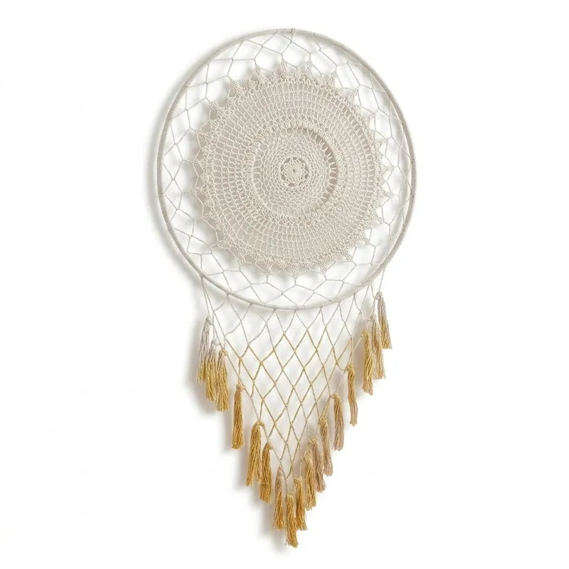 Tonae White Macrame Dreamcatcher media 5