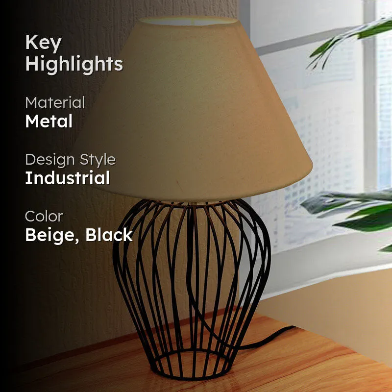 Spire Curve Metal Table Lamp - Beige,Black media 2