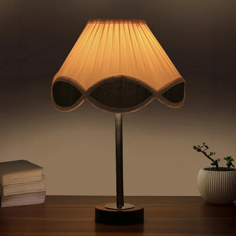 Valenica Rodin Wooden Table Lamp - Multicolor,Silver,Brown media 1