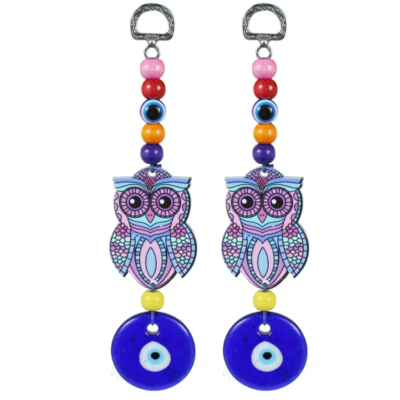 Boheme Owl Evil Eye Metal Wall Accent - Set Of Two media 3