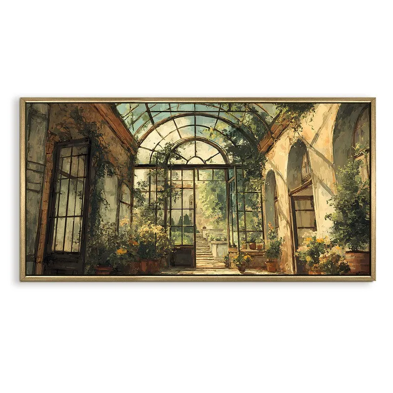 Vintage European Glass Conservatory Wall Art media 4