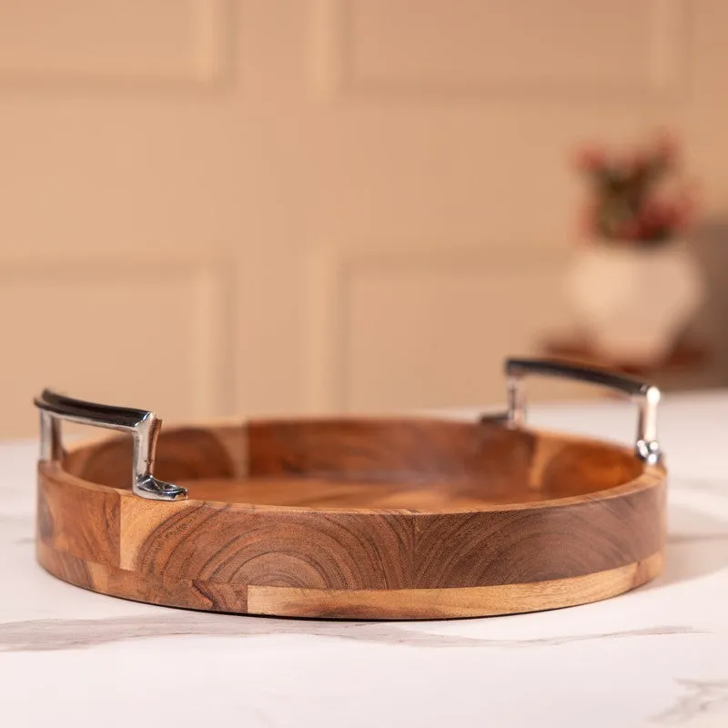 ArtisanTouch Wood Serving Tray - Brown media 4