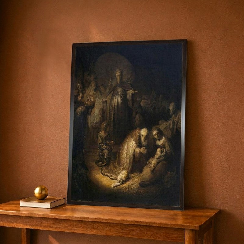 Adoration of the Magi, 1632 Canvas Wall Painting - 9 x 12 Inches