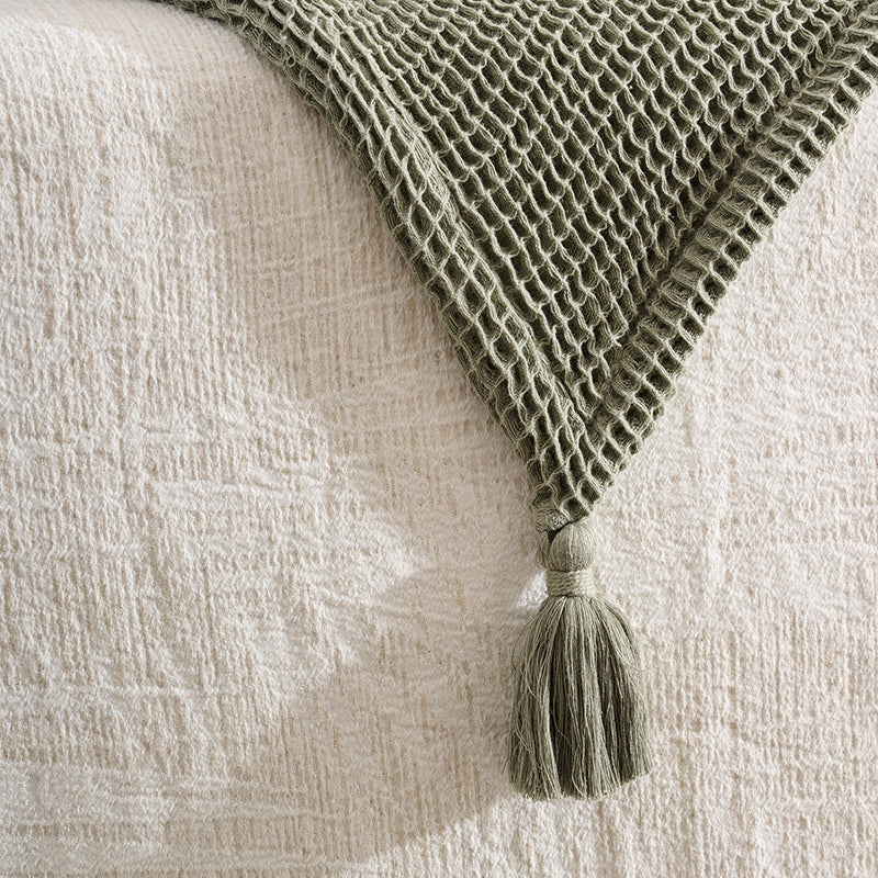Fibrance Cotton Throw - Sage Green media 4