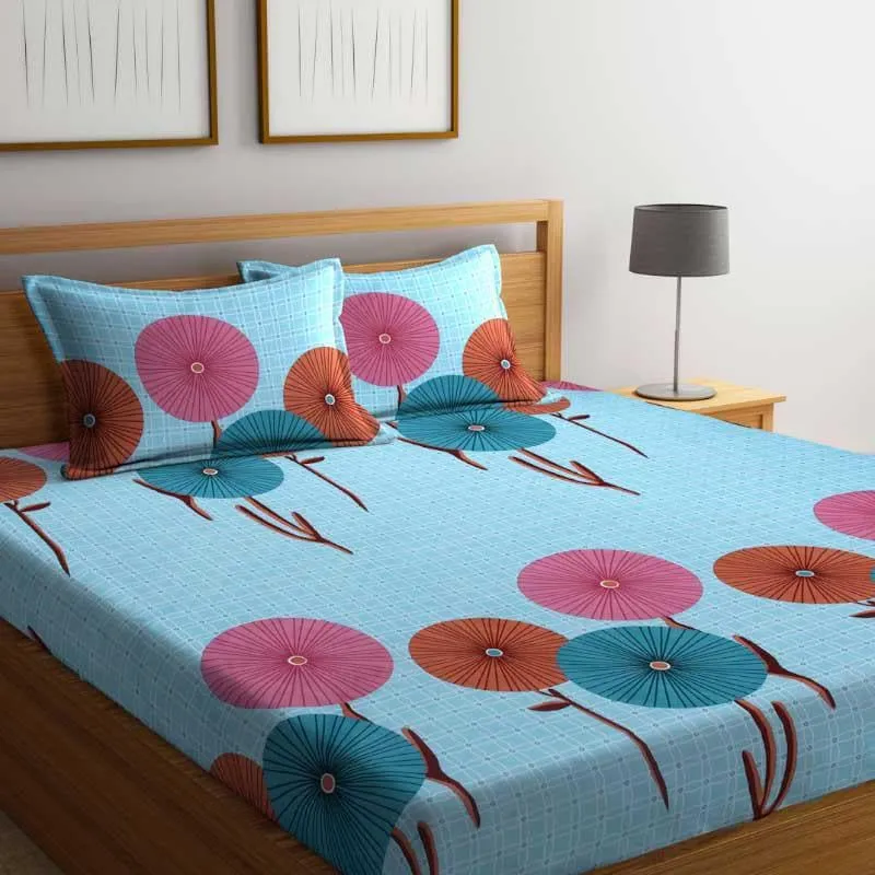 Dandelion Spark Printed Microfiber Bedsheet - 130 GSM media 3