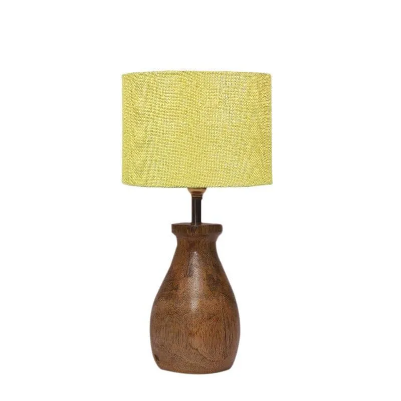 Sheldo Mista Fabric Table Lamp - Yellow,Brown media 4
