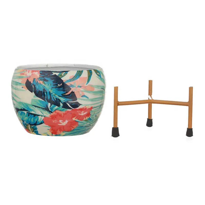 Rosso Ethnic Handcrafted Planter With Stand - Four Piece Set media 10