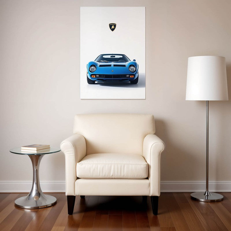 Lamborghini Blue Thunder Wall Poster