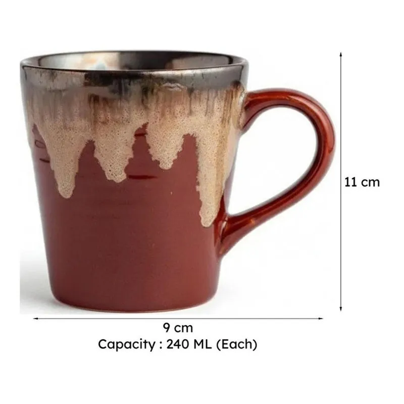 Gramae Ceramic Tea Cup (240 mL Each) - Set of Two media 5