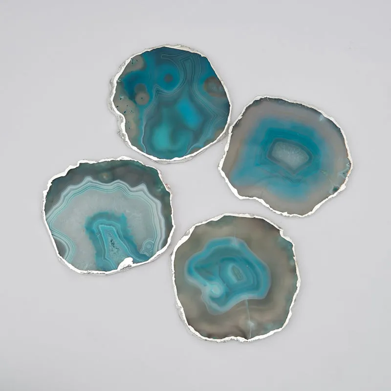 Vesto Brazilian Agate Coaster (Turquoise) - Set Of Four media 4