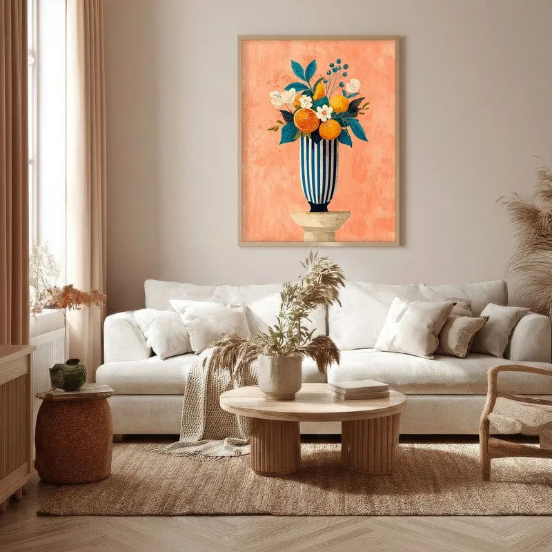Aurelia Canvas Wall Painting With Brown Frame media 5