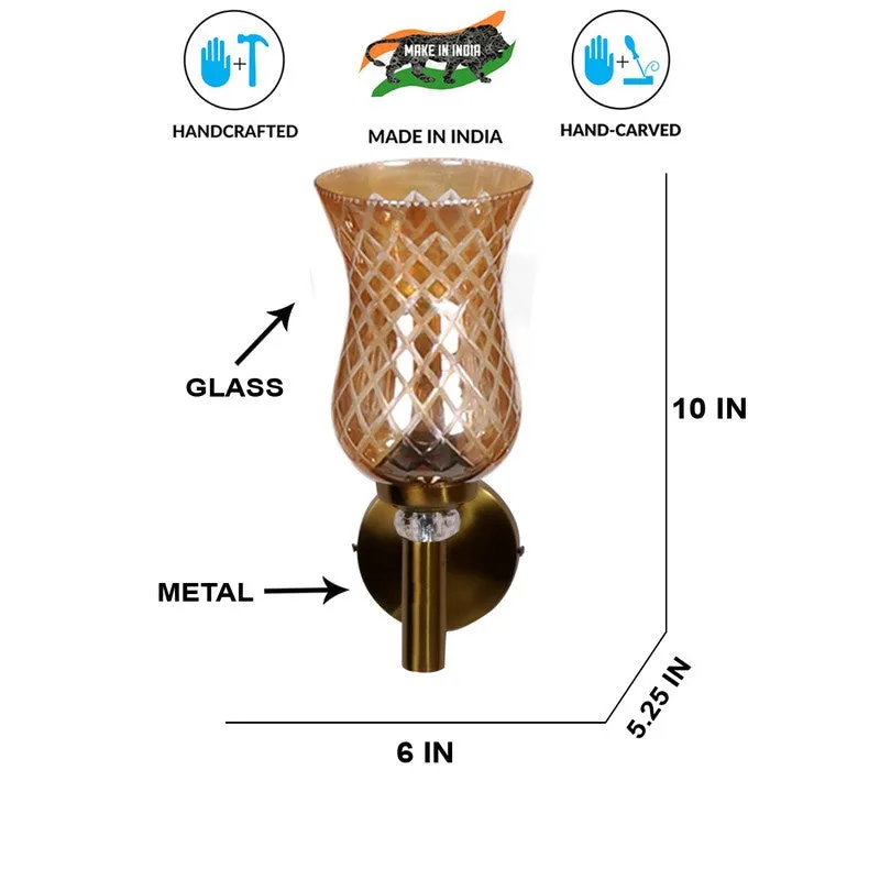 Golden Shine Glass Wall Lamp media 9