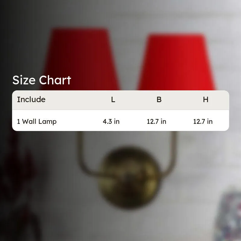 Lumoire Duo Cone Metal Wall Lamp - Gold,Red media 9