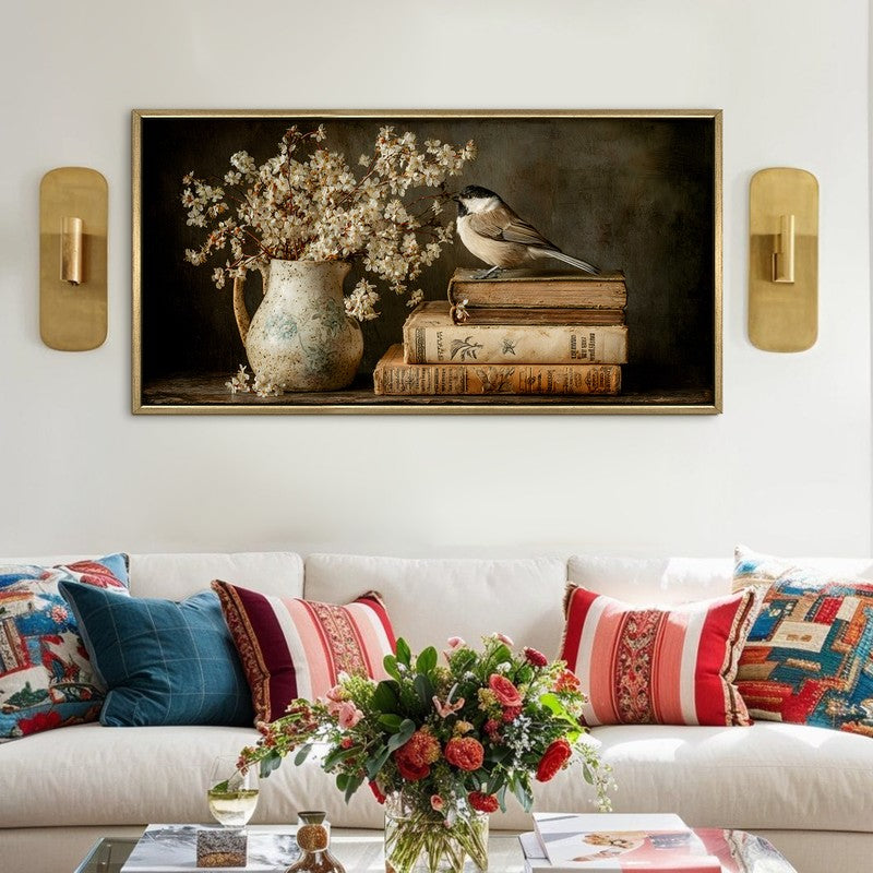 Blush Hydrangeas Canvas Wall Painting With Frame