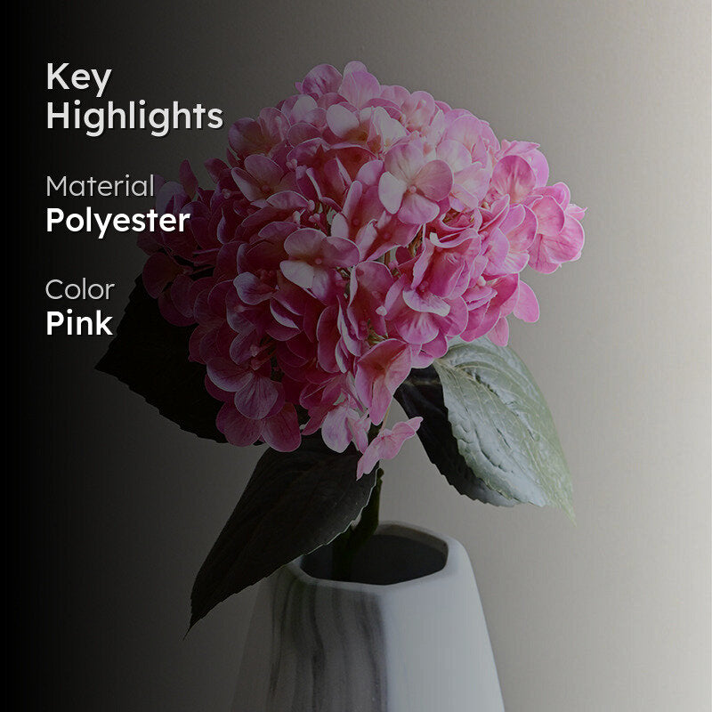 Caelia Artificial Hydrangea Stick - Pink media 2