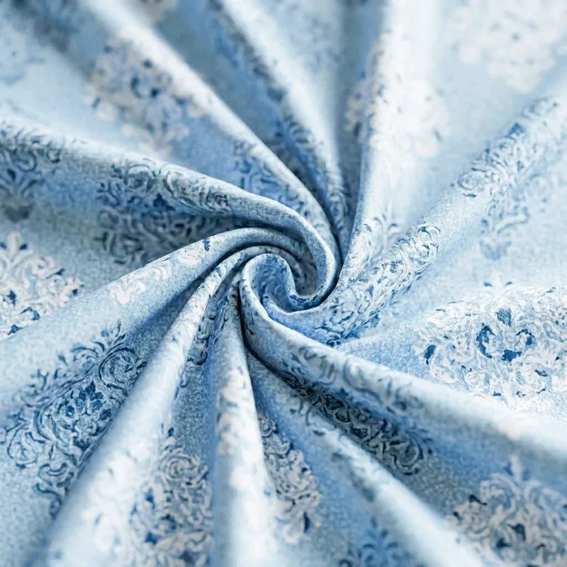Ivora Ethnic Cotton Bedsheet (Blue) - 144 TC media 5