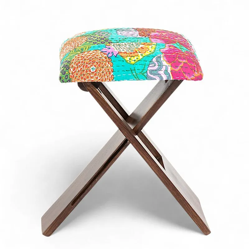 Gexon Sheesham Wooden Stools (Multicolor) - Set Of Two media 3