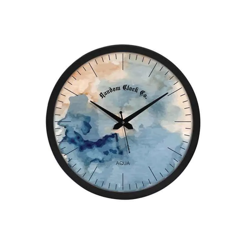 Watercolors Wall Clock - Blue media 3
