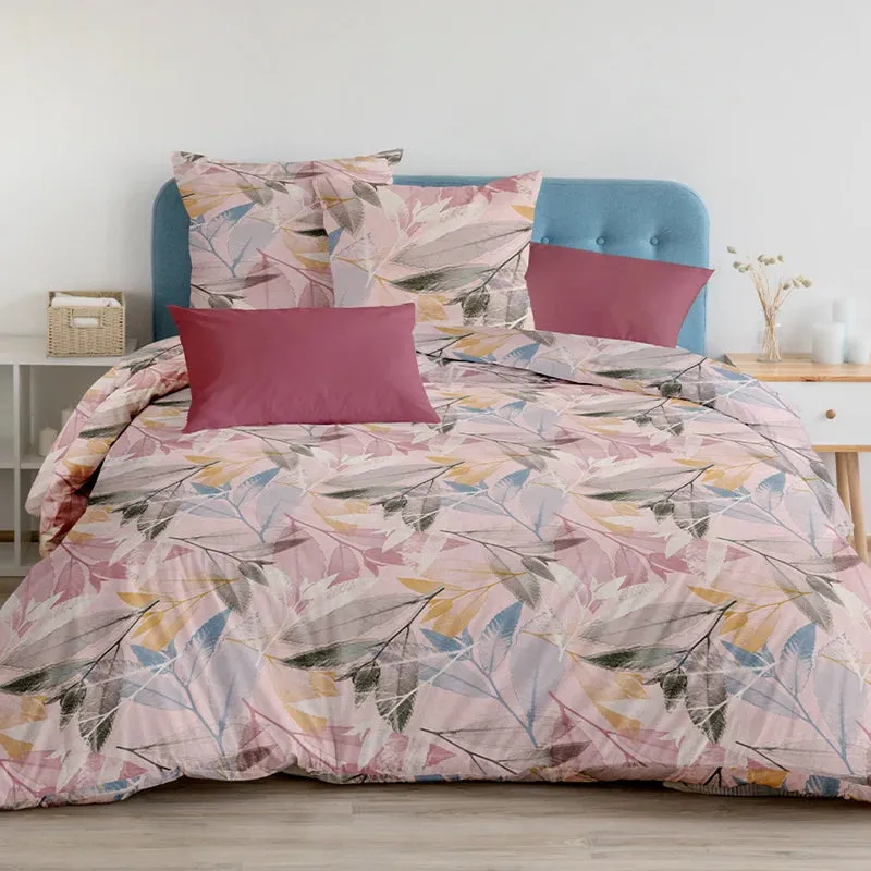 Springtime Printed Cotton Duvet Cover - Pink media 1