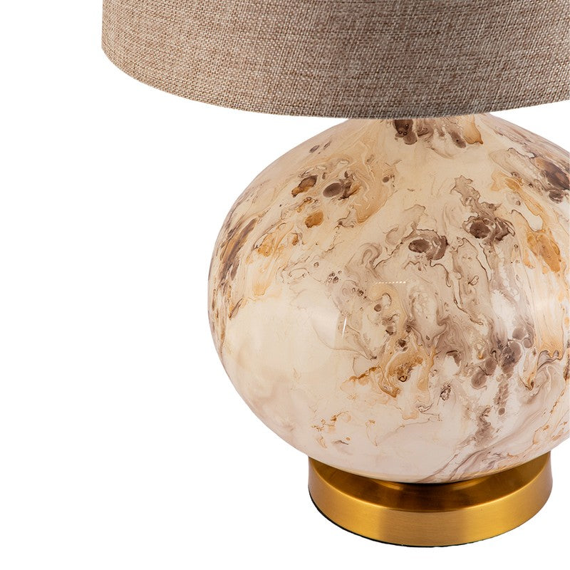 AarviDecor Langston Decorative Fabric Table Lamp - Brown media 6