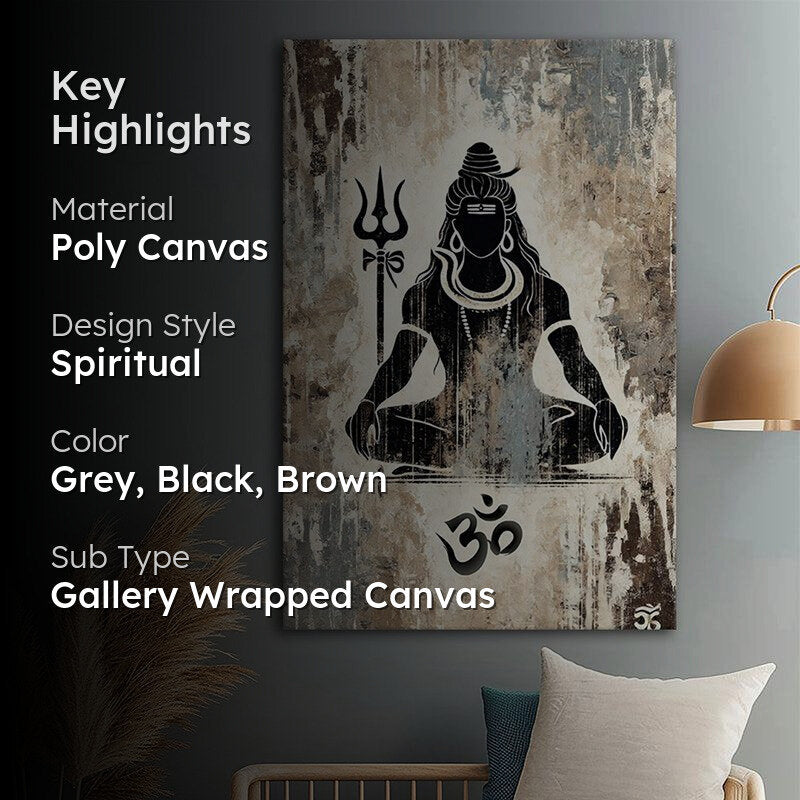 The Trance Of Shiva Poly Canvas Wall Painting media 2