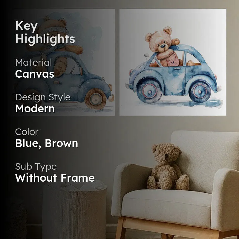 Teddy Tires Wall Art - Set Of Two media 2