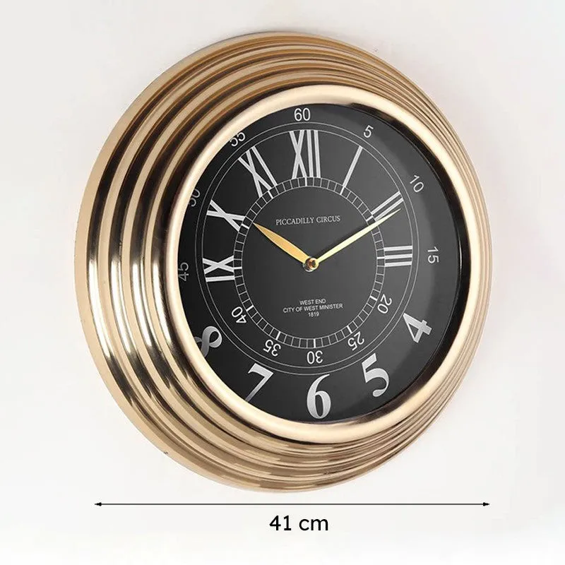 Rinda Romanus Wall Clock - Gold & Black media 5