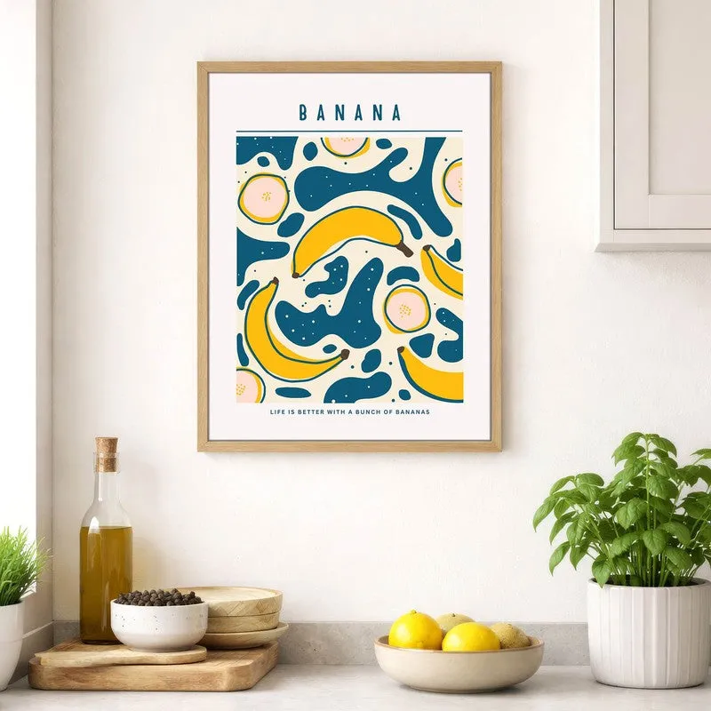 Abstract Fruit Archival Canvas Wall Art - Brown media 4