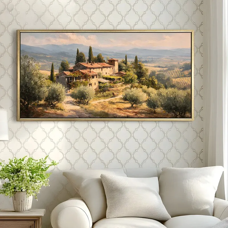 Sunwashed Slopes Canvas Wall Painting With Frame media 4