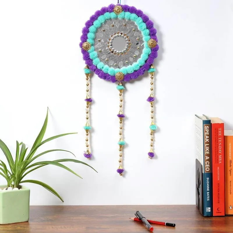 Round Festive Latkan - Aqua & Purple media 1
