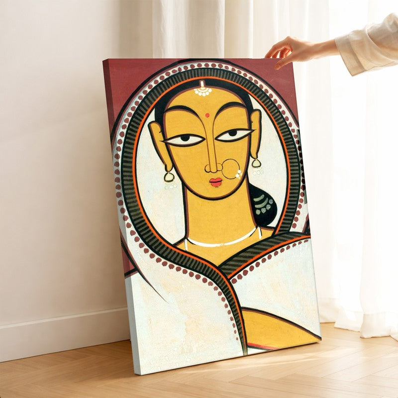 Kalighat Woman Canvas Wall Art & Paintings