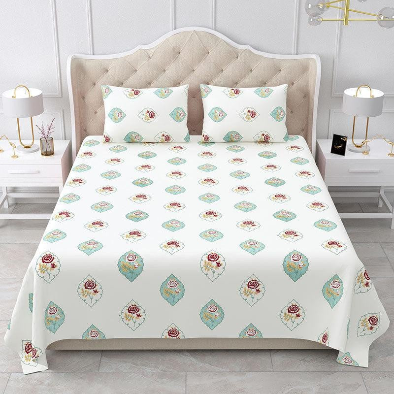 Istanbul Rose Ethnic Cotton Bedsheet - 180 TC media 4