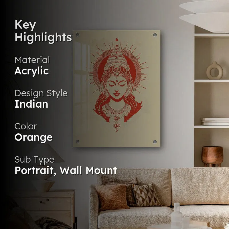 Goddess Devi Radiance Acrylic Wall Art media 2