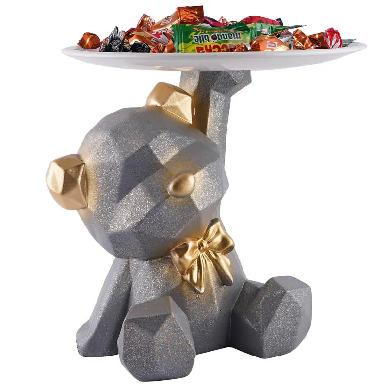 Baloo Bear Painted Polyresin Show Piece - Grey media 4