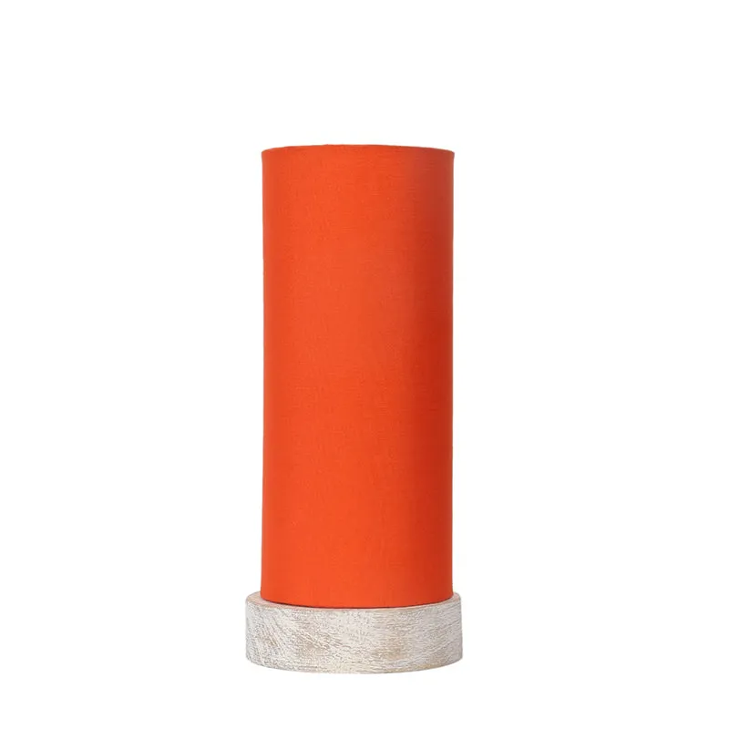 Ocra Tower Wooden Table Lamp - Orange media 3