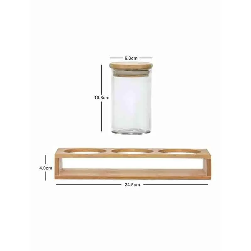 Pandy Storage Jar With Jar Holder (270 mL Each) - Four Piece Set media 5