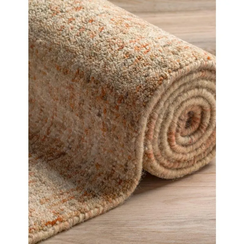 Handloom Hand Tufted Harmony Wool Rug - Brown & Orange media 7
