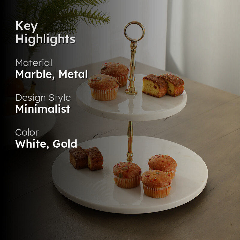 Veritas Two Tiered Marble Platter media 2