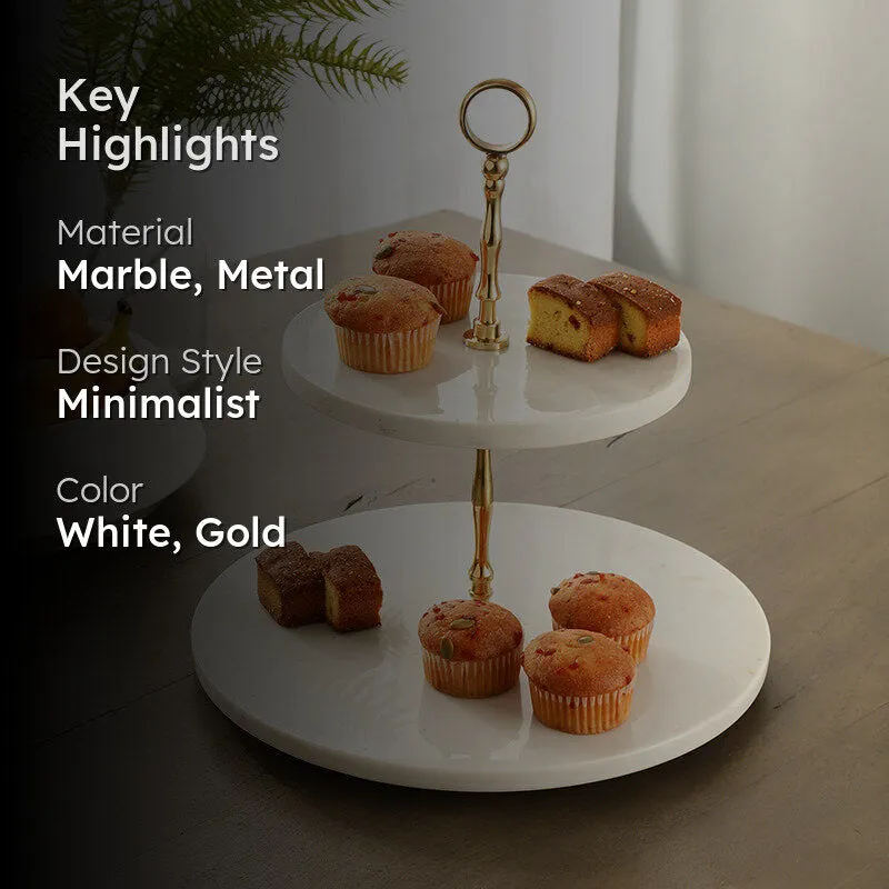 Veritas Two Tiered Marble Platter media 2