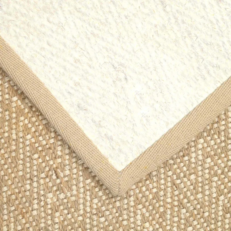 Saral Home ChevronTread Anti-Slip Jute Cotton Area Rug - Beige media 6